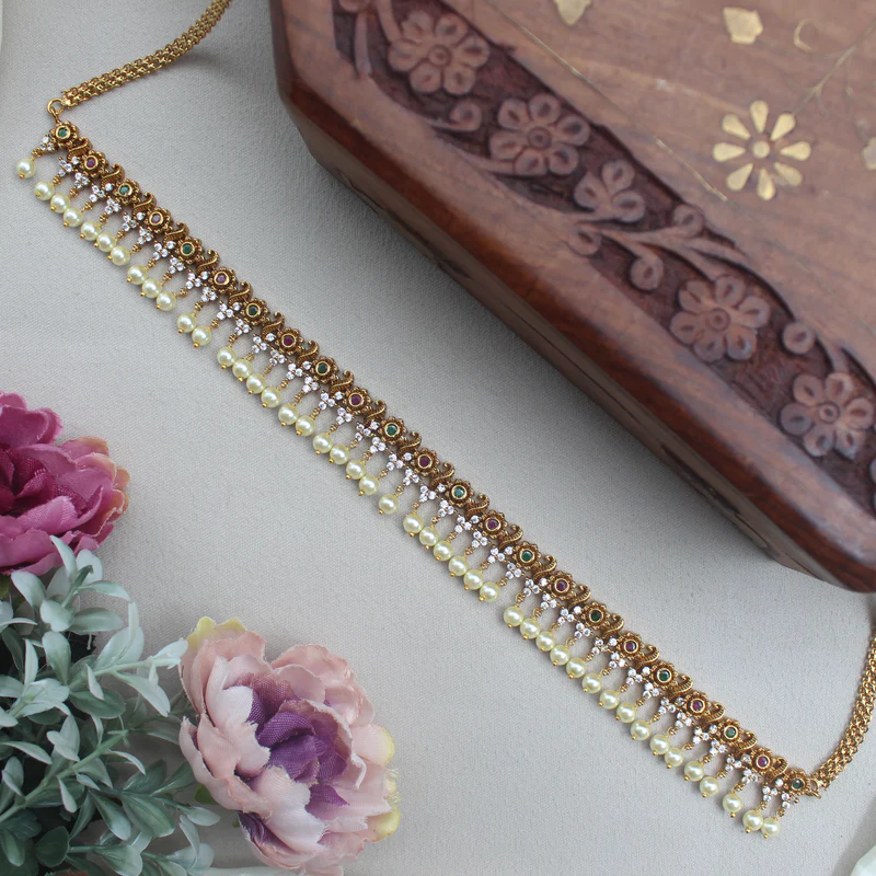 Antique Gold No Idol No Figure Sleek Bridal Hip Chain